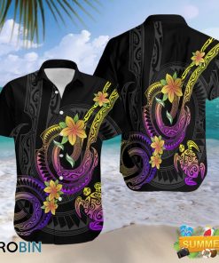 Polynesian Frangipani Flower Hawaii Shirt, Aloha Shirt