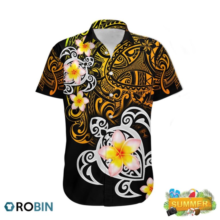 Polynesian Golden Maori Tattoo Hawaii Shirt- Summer Beach Shirt