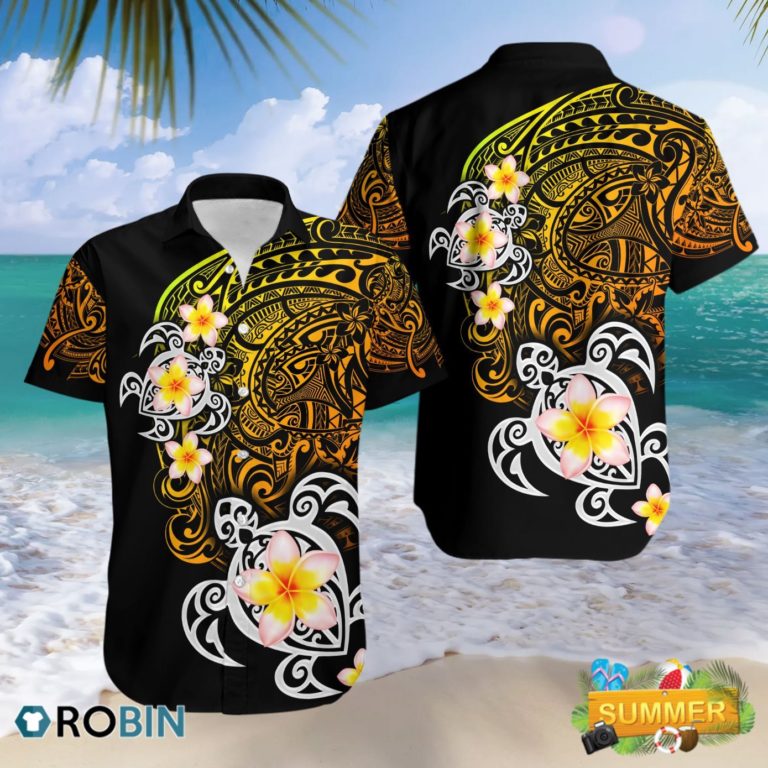 Polynesian Golden Maori Tattoo Hawaiian Shirt