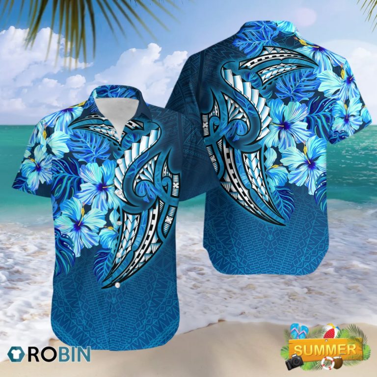 Polynesian Hibiscus Hawaii Shirt, Aloha Shirt
