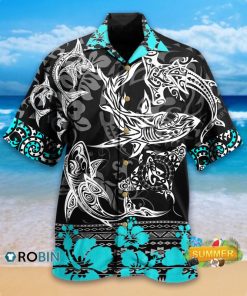 Polynesian Shark Hawaii Shirt Aloha Shirt