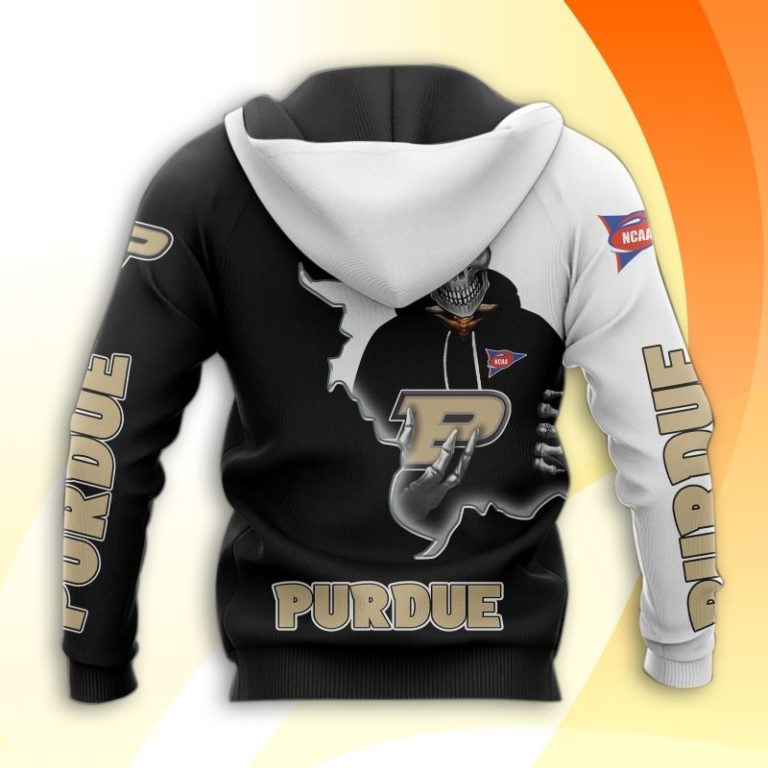 Purdue Boilermakers Skull Aop Hoodie And Zip-Up