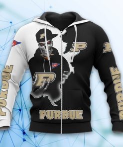 Purdue Boilermakers Skull Aop Hoodie And Zip-Up