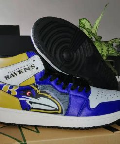 Baltimore Ravens Air Jordan 1 High Shoes