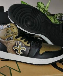 New Orleans Saints Football Air Jordan 1 High Sneakers