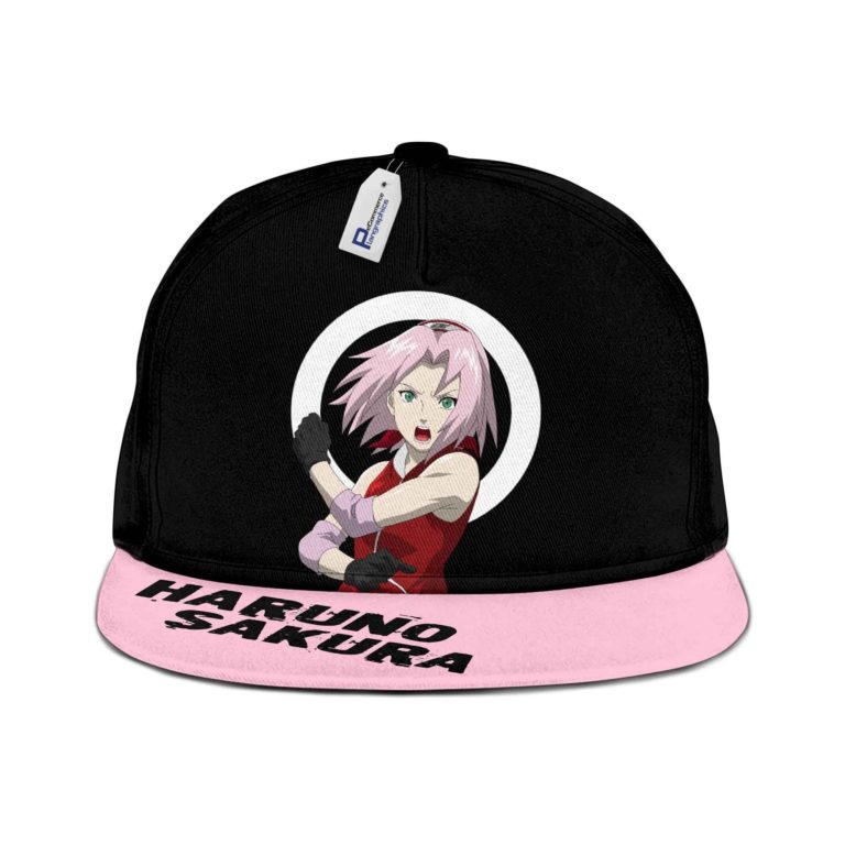 Sakura Haruno Snapback Hat Custom Naruto Anime Hat