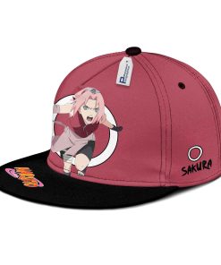 Sakura Haruno Snapback Hat Custom Seal Naruto Anime Hat
