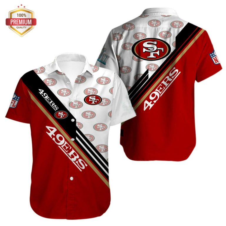 San Francisco 49ers( Short Sleeve Button Up Shirt)