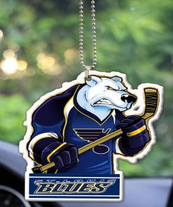 St Louis Blues Mascot Acrylic Car Ornament
