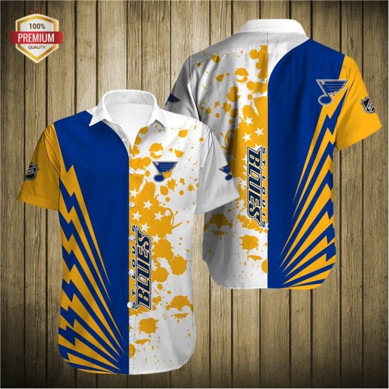 St. Louis Blues Short Sleeve Button Up Shirt