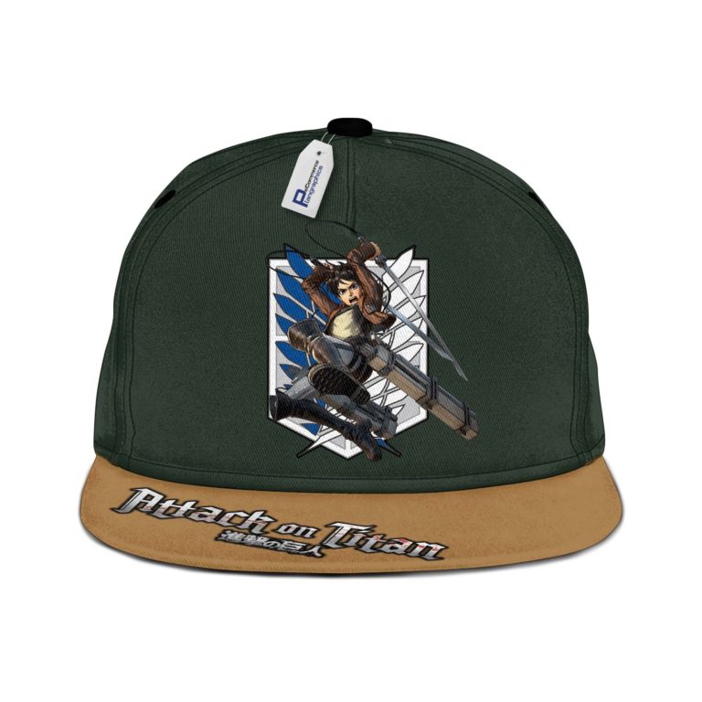 Survey Corp Eren Snapback Hat Custom Attack On Titan Anime Hat