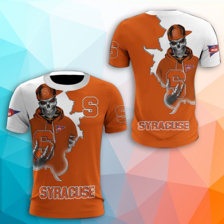 Syracuse Orange Skull 3D Print T-Shirt