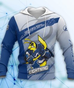 Tampa Bay Lightning Hockey Mascot 3D All Over Print Hoodie and Zip-up