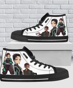 Tanjiro Kamado High Top Shoes Demon Slayer Anime Shoes