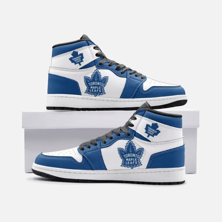 Toronto Maple Leafs Hockey Custom Air Jordan 1 High Sneakers