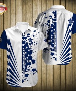 Toronto Maple Leafs Team AOP Short Sleeve Button Shirt Toronto Maple Leafs Team AOP Short Sleeve Button Shirt