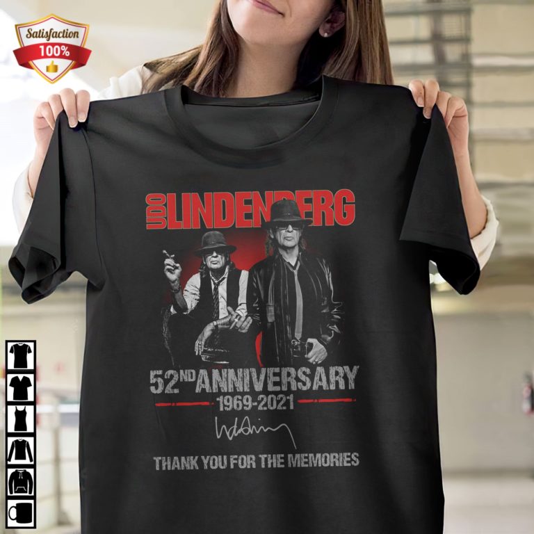 Udo Lindenberg 52nd Anniversary 1969 2021 Thank You For The Memories T-Shirt