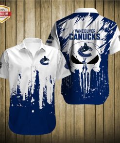 Vancouver Canucks Short Sleeve Button Up Shirt