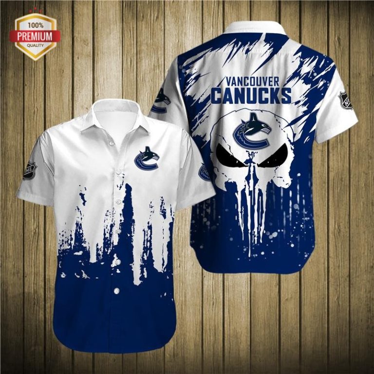 Vancouver Canucks Short Sleeve Button Up Shirt