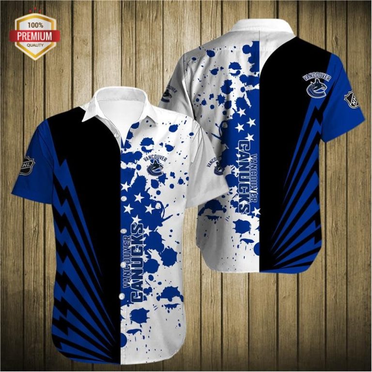 Vancouver Canucks Team AOP Short Sleeve Button Shirt