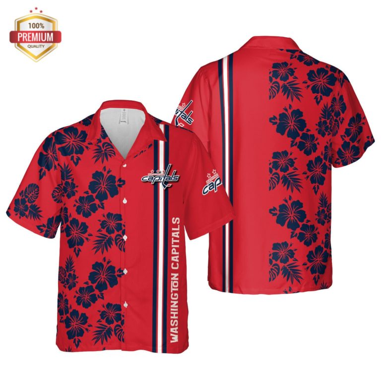 Washington Capitals Hawaii, Hawaiian Beach Shirt Short Sleeve