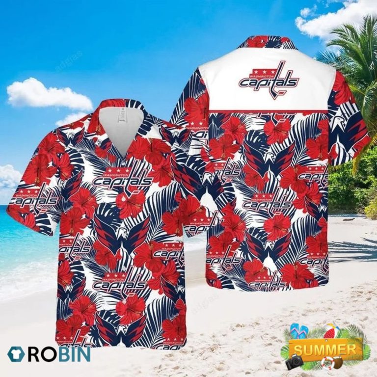 Washington Capitals Hawaiian Shirt- Summer Beach Shirt