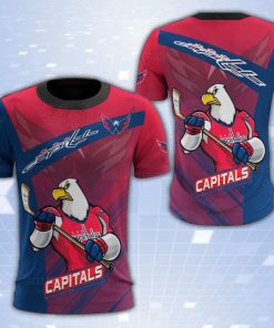 Washington Capitals Mascot 3D Print T-Shirt Washington Capitals Mascot 3D Print T-Shirt