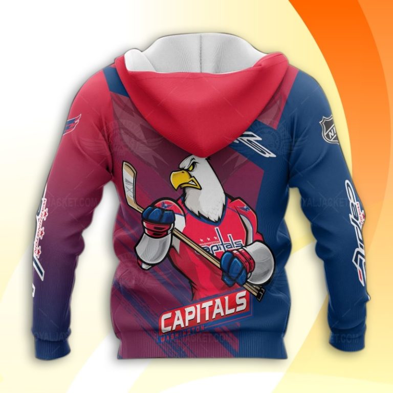 Washington Capitals Hockey Mascot 3d All Over Print Hoodie And Zip-Up