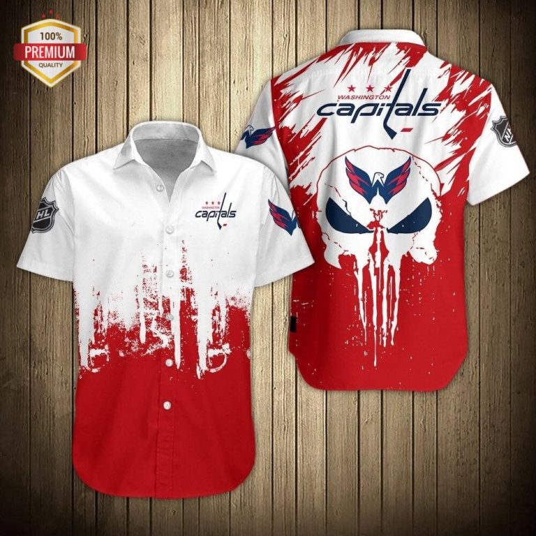 Washington Capitals Short Sleeve Button Up Shirt