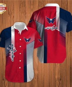 Washington Capitals Team AOP Short Sleeve Button Shirt Washington Capitals Team AOP Short Sleeve Button Shirt