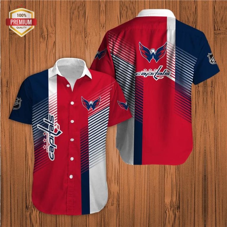 Washington Capitals Team AOP Short Sleeve Button Shirt