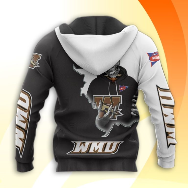 Western Michigan Broncos Skull Aop Hoodie And Zip-Up