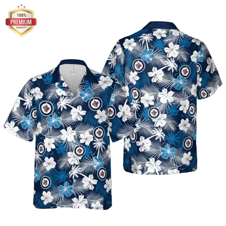 Winnipeg Jets Hawaii Floral, Hawaiian Beach Shirt Short Sleeve