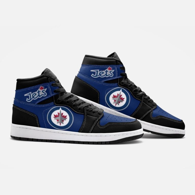 Winnipeg Jets Hockey Team Custom Jordan 1 High Sneakers Boots
