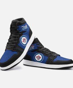 Winnipeg Jets Hockey Team Custom Jordan 1 High Sneakers Boots Winnipeg Jets Hockey Team Custom Jordan 1 High Sneakers Boots