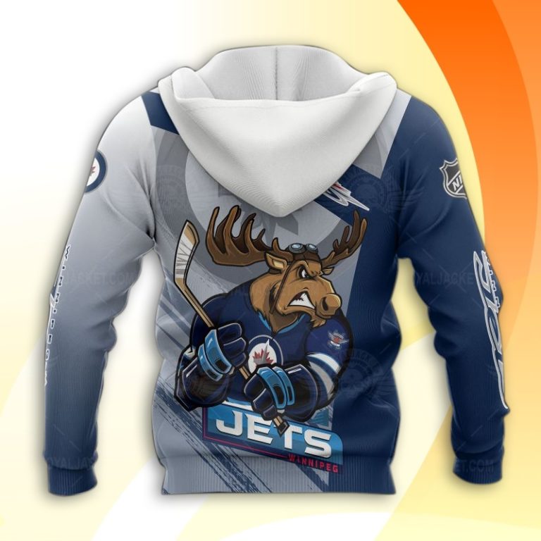 Winnipeg Jets Hockey Mascot 3d All Over Print Hoodie And Zip-Up