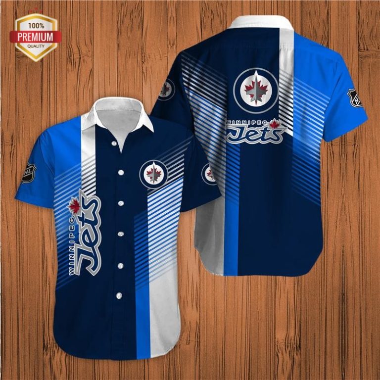 Winnipeg Jets Short Sleeve Button Up Shirt