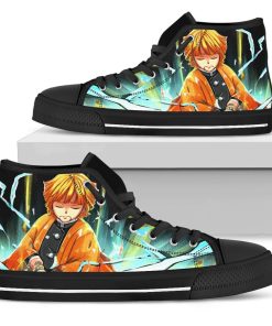Zenitsu Agatsuma Kimetsu No Yaiba Shoes High Top