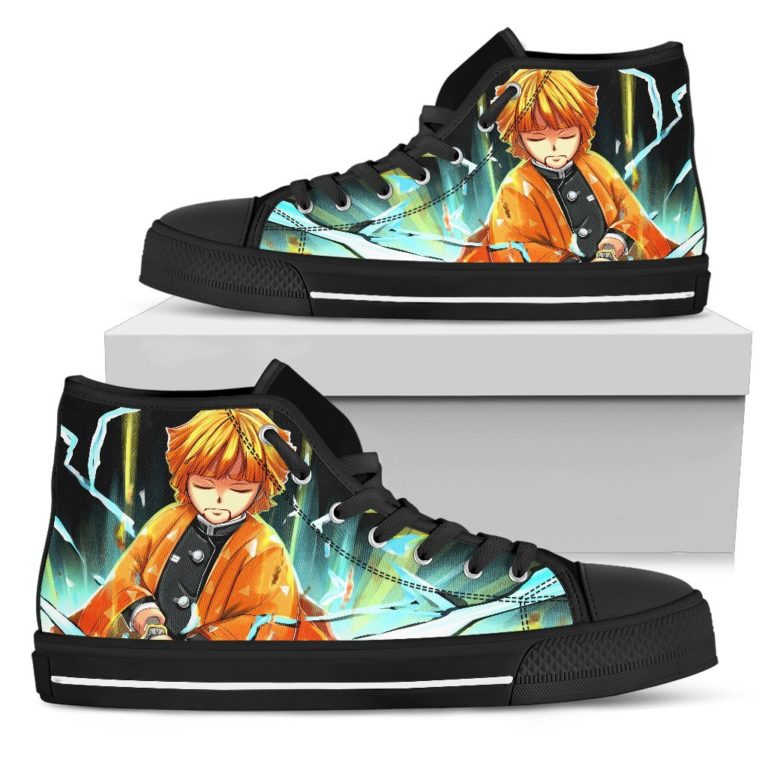 Zenitsu Agatsuma Kimetsu No Yaiba Shoes High Top