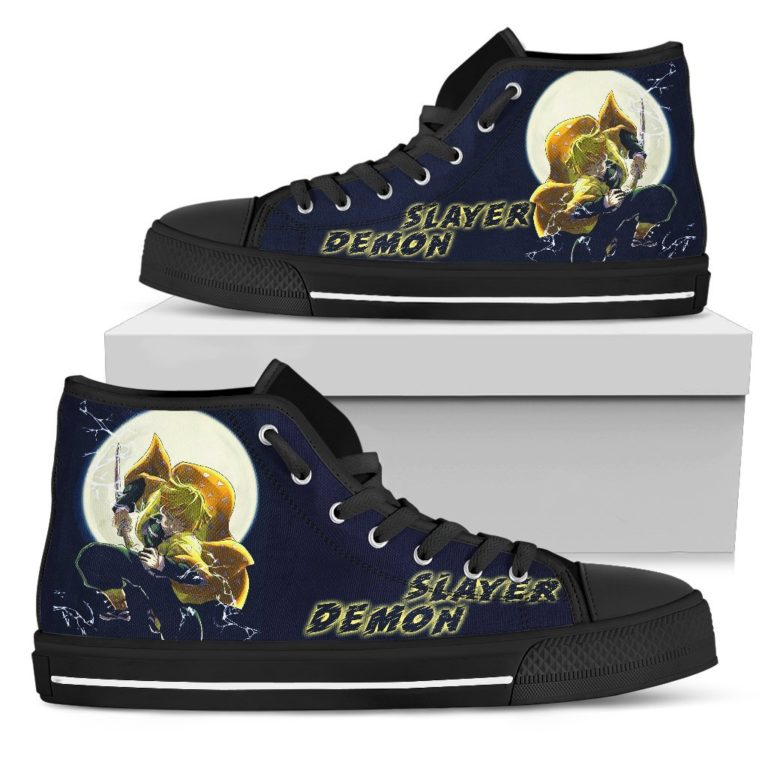 Zenitsu Kimetsu No Yaiba Canvas High Top Shoes