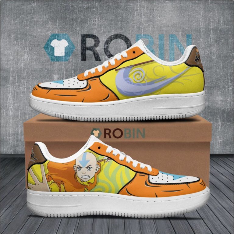 Aang Air Force 1 Sneakers Custom Airbending Avatar The Last Airbender Anime Shoes