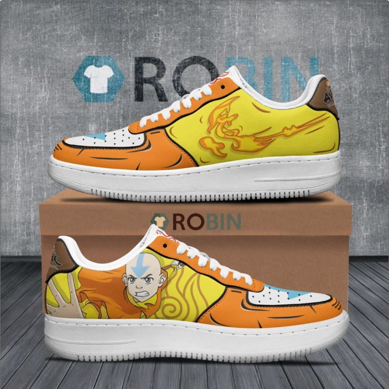 Aang Air Force 1 Sneakers Custom Firebending Avatar The Last Airbender Anime Shoes