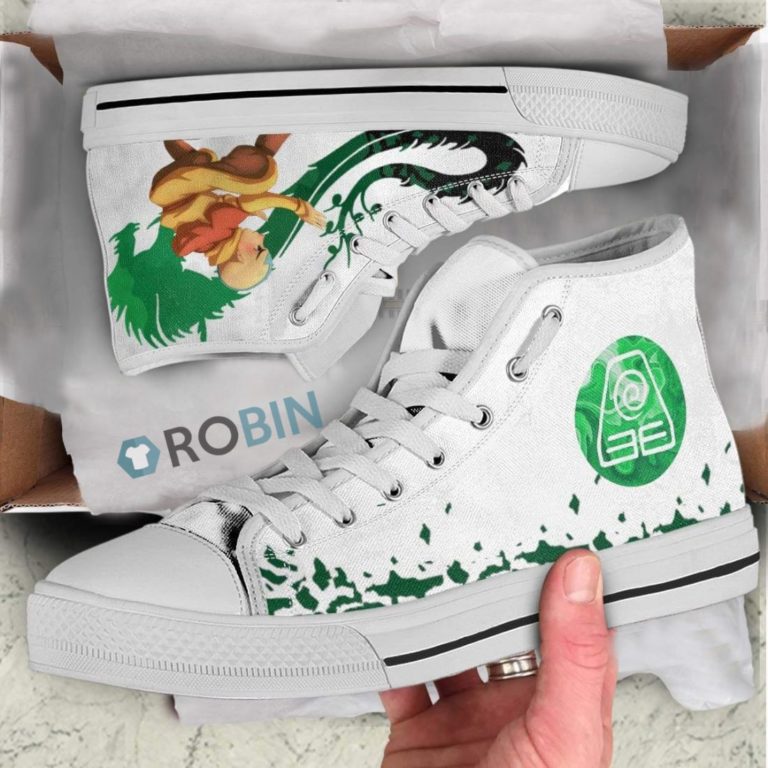 Aang Earthbending Avatar The Last Airbender Anime High Top Canvas Shoes