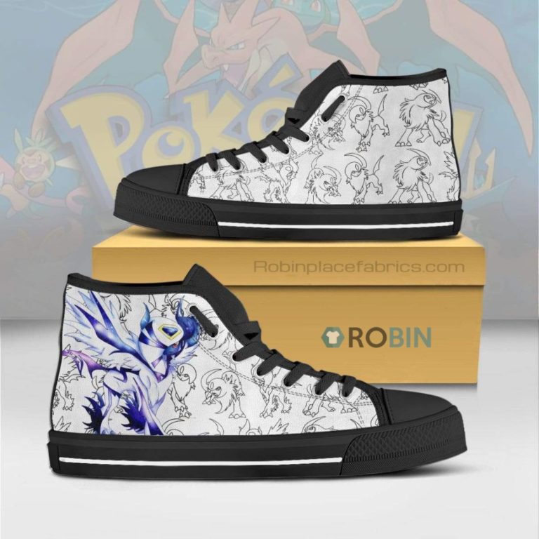 Absol Pokemon Anime Canvas High Top Shoes
