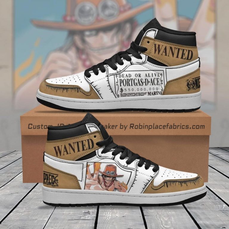Portgas D Ace Wanted One Piece Jordan 1 High