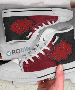 Akatsuki Cloud Naruto Anime Canvas High Top Shoes (Kid and Adult size available) Akatsuki Cloud Naruto Anime Canvas High Top Shoes (Kid and Adult size available)
