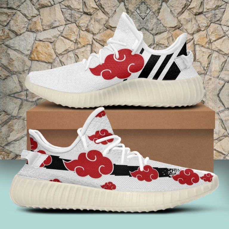 Akatsuki Cloud Shoes White Naruto Anime Yeezy Sneakers
