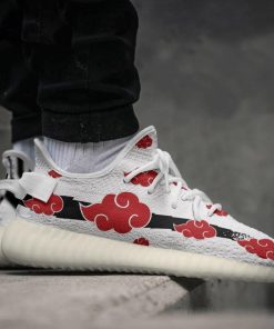Akatsuki Cloud Shoes White Naruto Anime Yeezy Sneakers Akatsuki Cloud Shoes White Naruto Anime Yeezy Sneakers
