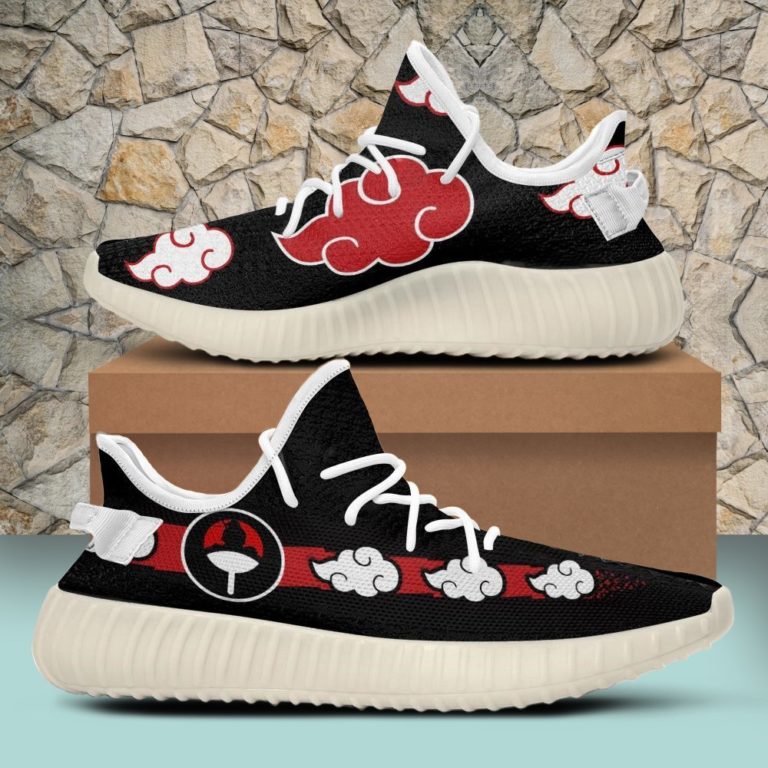 Akatsuki Cloud Yeezy Custom Itachi Naruto Yeezy Sneakers