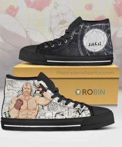 Alex Louis Armstrong Fullmetal Alchemist Anime Mixed Manga Style Canvas High Top Shoes Alex Louis Armstrong Fullmetal Alchemist Anime Mixed Manga Style Canvas High Top Shoes
